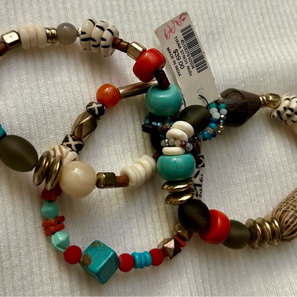 New Chico’s Multi Strand Colorful Multi Bead Bracelet - Picture 4 of 4